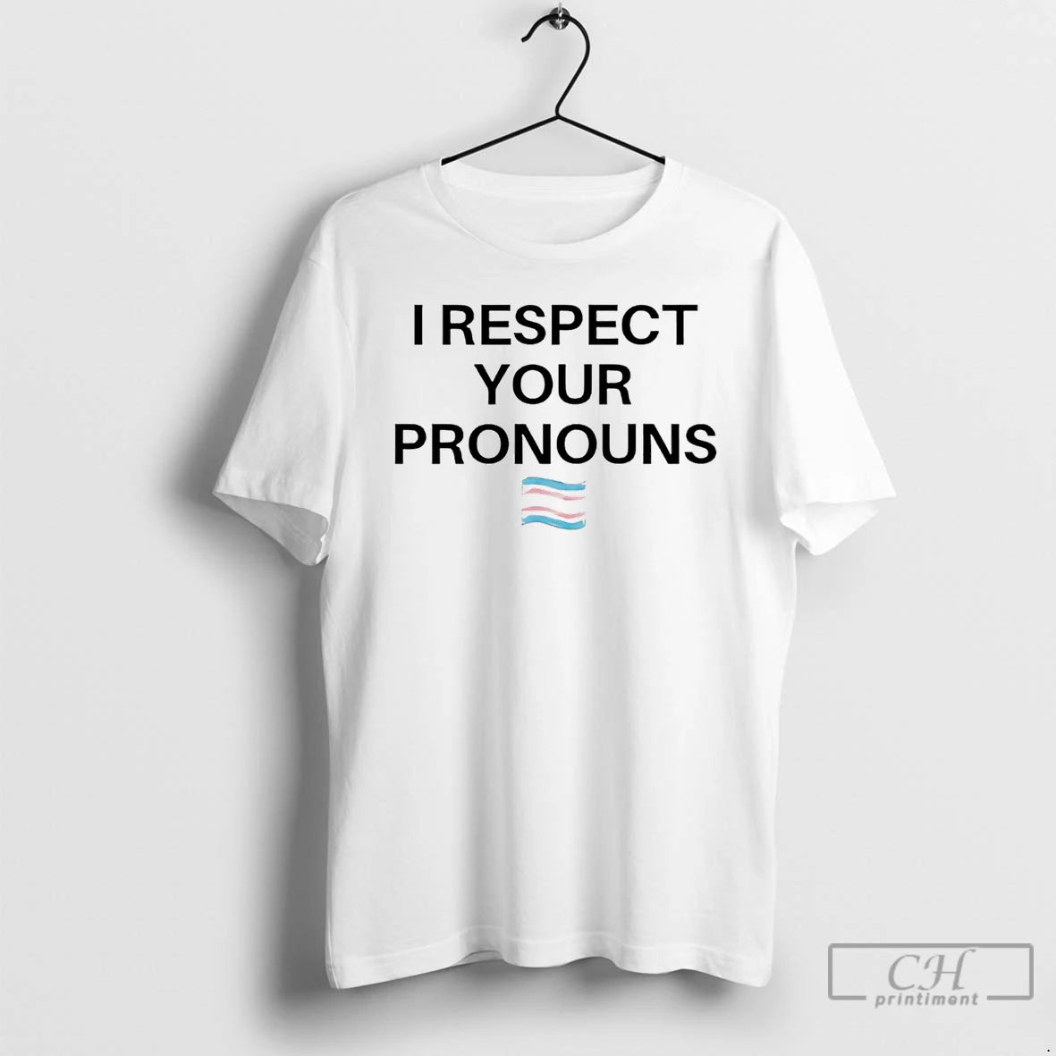 Premium Trans Flag I Respect Your Pronouns T Shirts Hoodie, Sweatshirt | InkNestWear.com