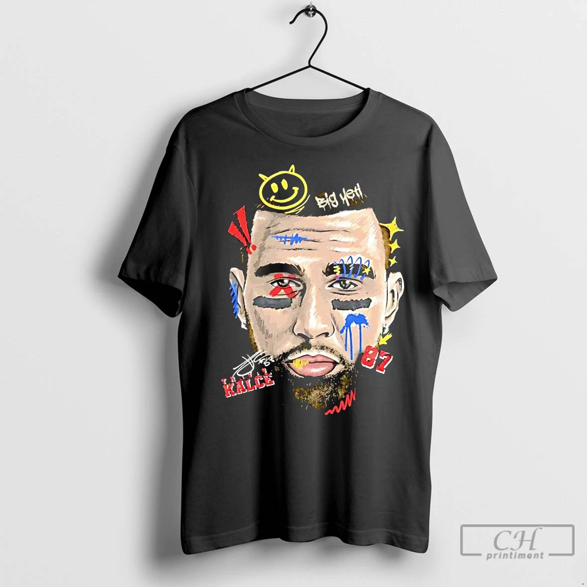 Premium Travis Kelce Big Yeti Portrait T-Shirts, Hoodie, Sweatshirt | InkNestWear.com