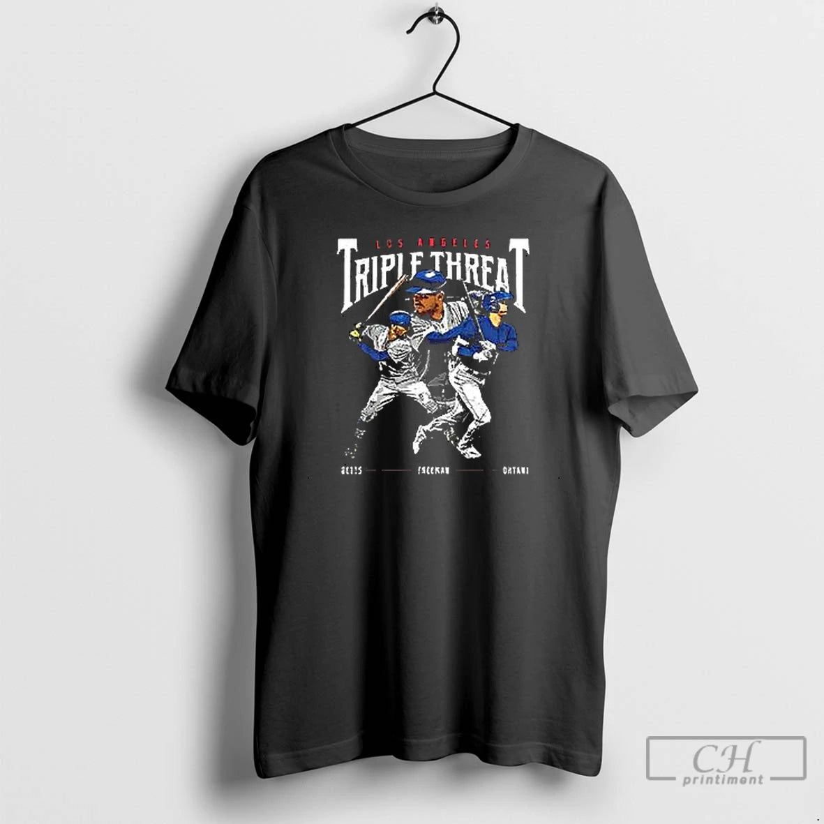 Premium Triple Threat Ohtani Betts Freeman Los Angeles Dodgers T Shirts Hoodie, Sweatshirt | InkNestWear.com