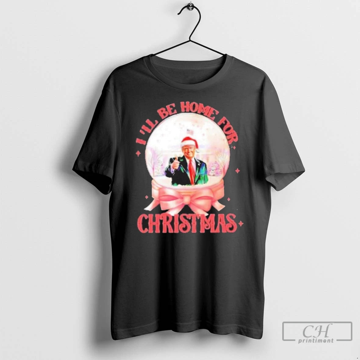Premium Trump Ill Be Home For Christmas White House Black T-Shirts, Hoodie, Sweatshirt | InkNestWear.com