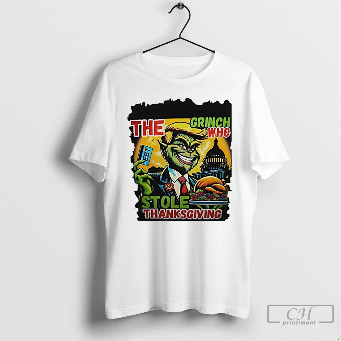 Premium Trump The Grinch Turkey Who Stole Thanksgiving Ebt Funny Christmas T Shirts Hoodie, Sweatshirt | InkNestWear.com