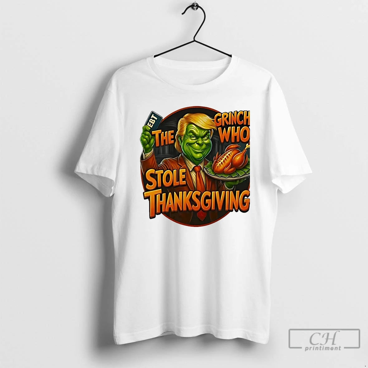 Premium Trump X The Grinch Who Stole Thanksgiving Ebt Meme Christmas T Shirts Hoodie, Sweatshirt | InkNestWear.com