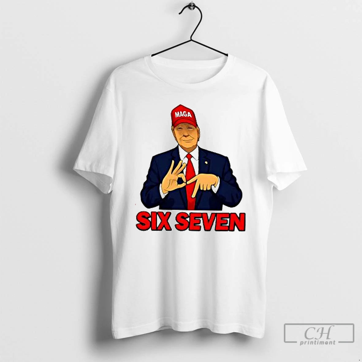 Premium Trump Hat Maga Six Seven Meme T Shirts Hoodie, Sweatshirt | InkNestWear.com