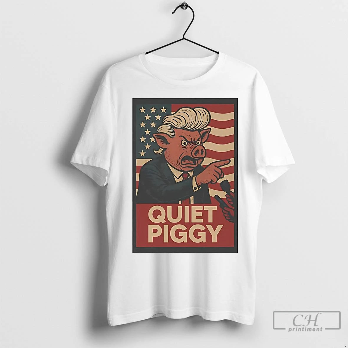 Premium Trump Quiet Piggy Political Satire T-Shirts, Hoodie, Sweatshirt | InkNestWear.com