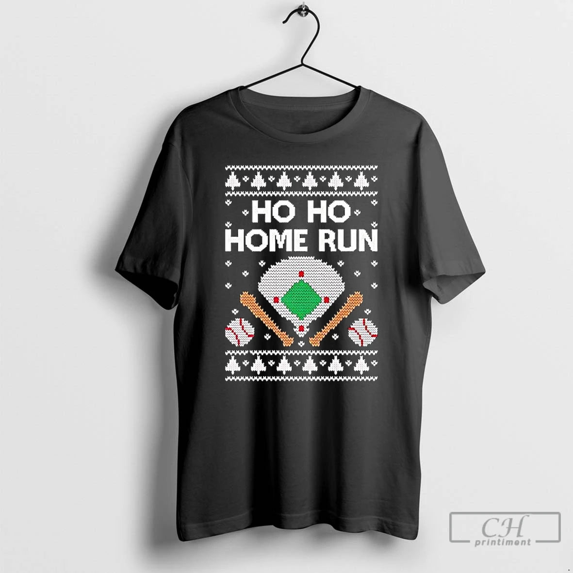 Premium Tstars Ho Ho Home Run Ugly Christmas T Shirts Hoodie, Sweatshirt | InkNestWear.com
