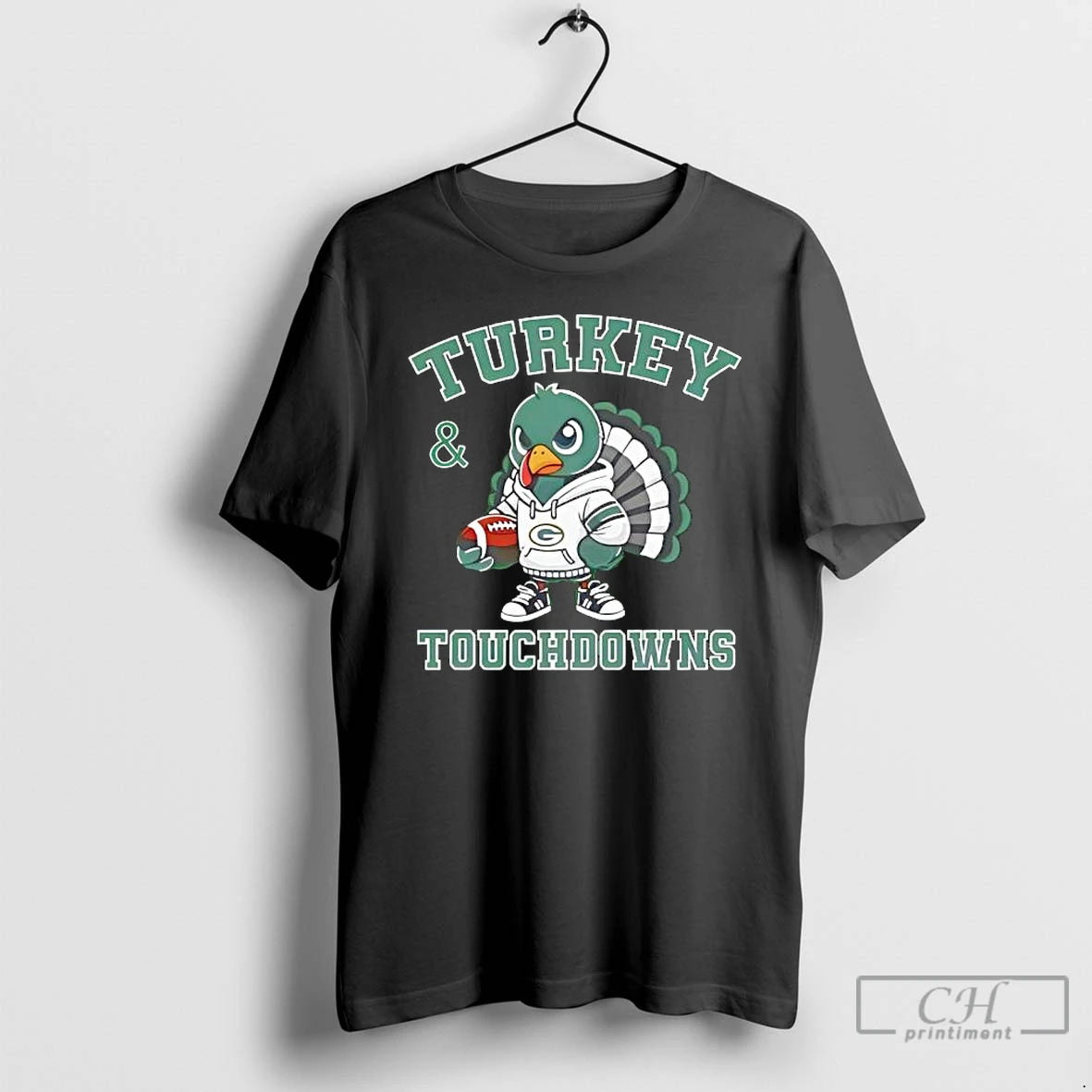 Premium Turkey Touchdowns Green Bay Packers Thanksgiving T Shirts Hoodie, Sweatshirt | InkNestWear.com