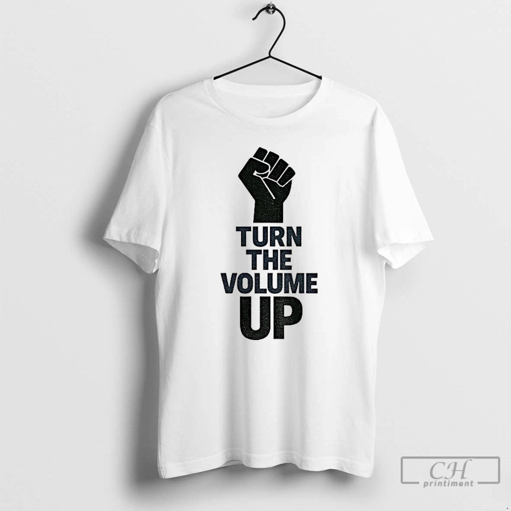 Premium Turn The Volume Up Zohran Mamdani Four Words Baby T Shirts Hoodie, Sweatshirt | InkNestWear.com