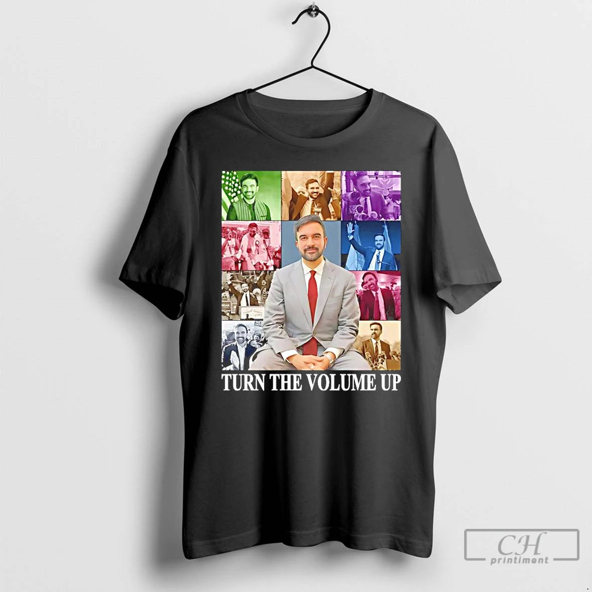 Premium Turn The Volume Up Zohran Mamdani The Era Tour T Shirts Hoodie, Sweatshirt | InkNestWear.com