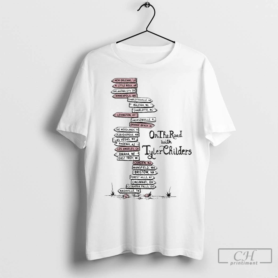 Premium Tyler Childers On The Road Tour 2025 Circle White T-Shirts, Hoodie, Sweatshirt | InkNestWear.com
