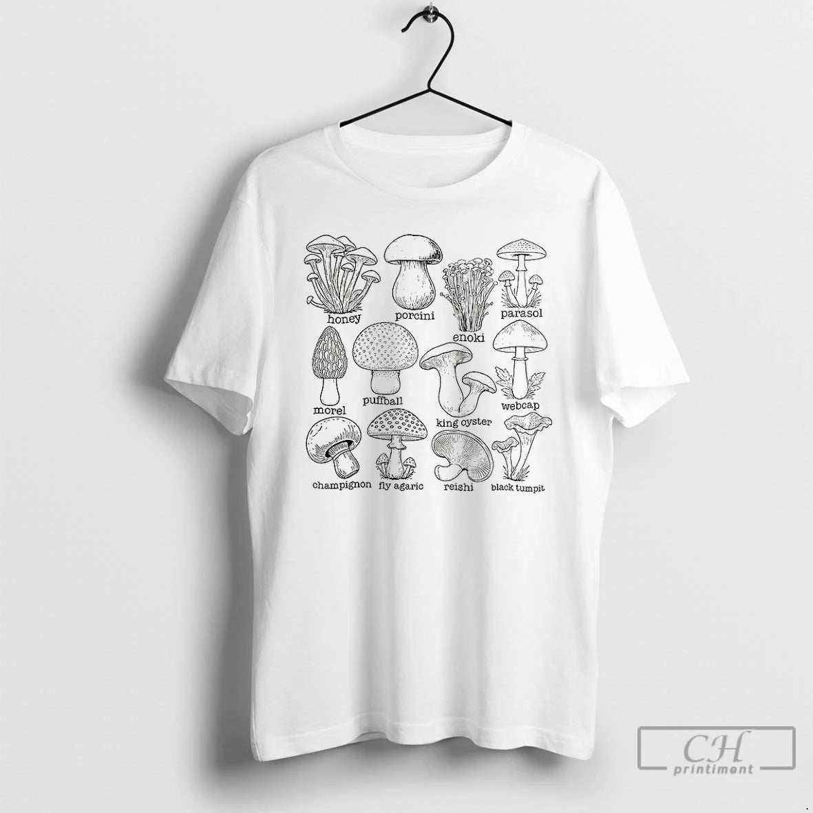Premium Types Of Mushrooms Sketch Vintage T Shirts Hoodie, Sweatshirt | InkNestWear.com