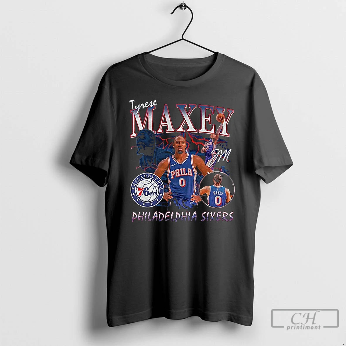Premium Tyrese Maxey Philadelphia 76ers Player Legacy Basketball Nba 2025 Graphic T-Shirts, Hoodie, Sweatshirt