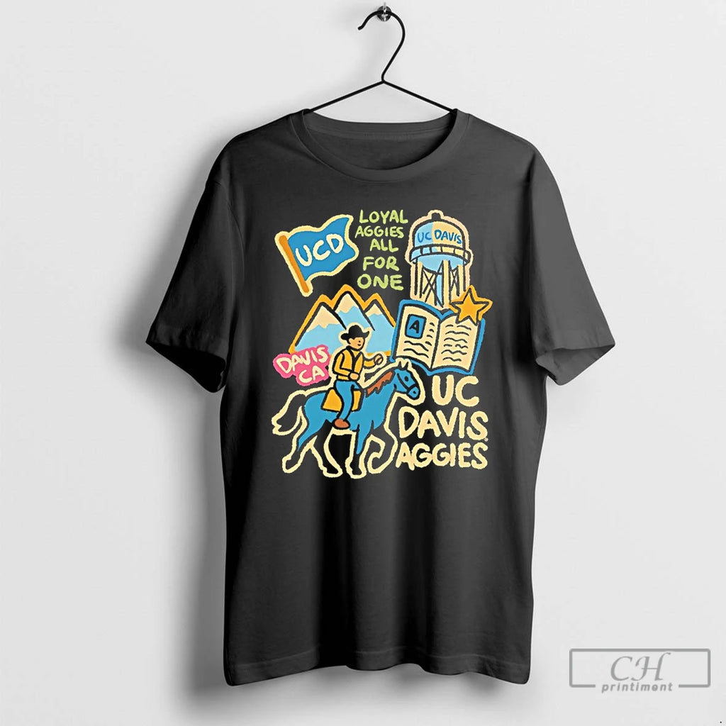 Premium Uc Davis Aggies Loyal Aggies All For One T-Shirts, Hoodie, Sweatshirt | InkNestWear.com