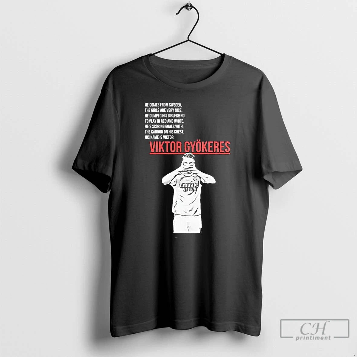 Premium Viktor Gyokeres He Comes From Sweden The Girls Are Very Nice T Shirts Hoodie, Sweatshirt | InkNestWear.com