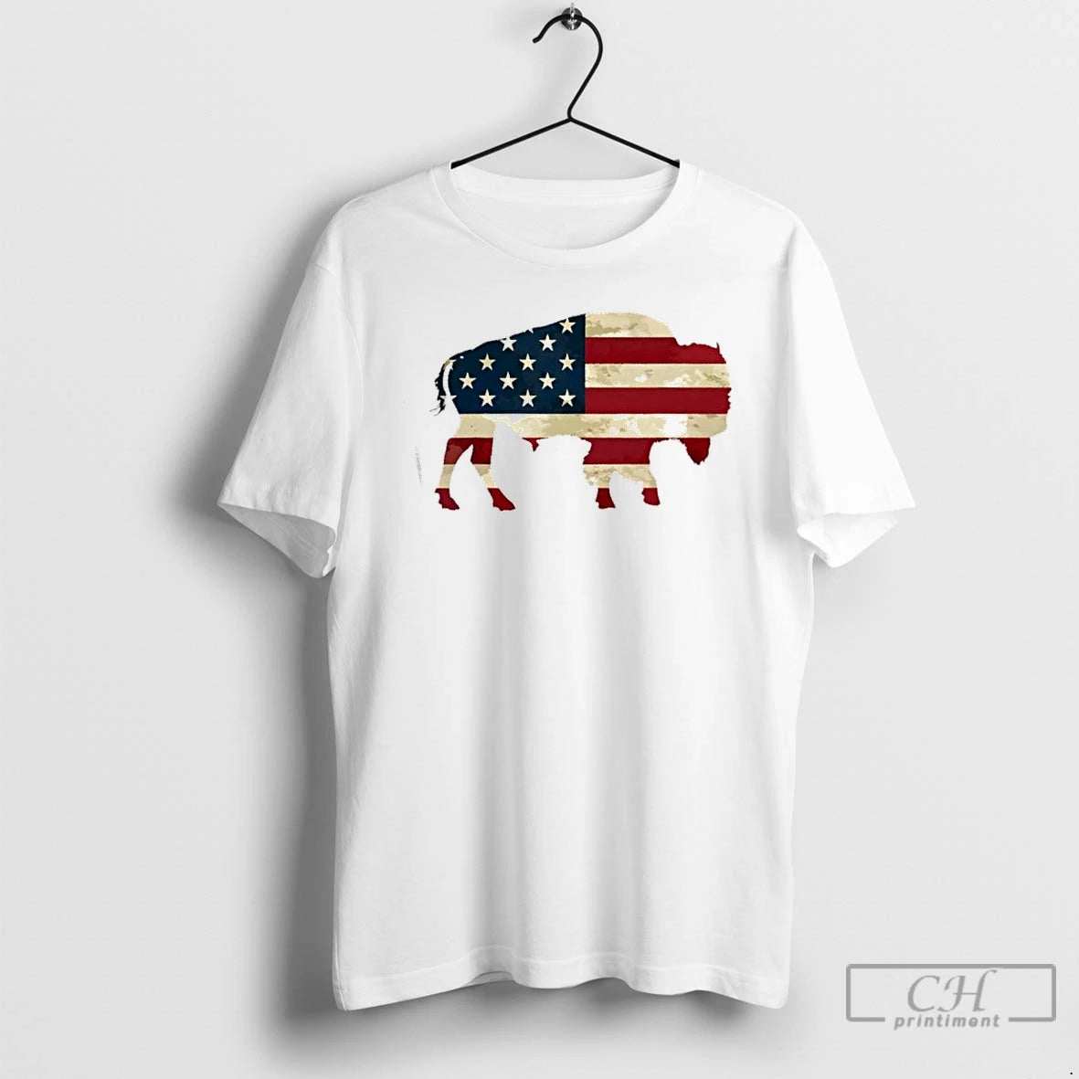 Premium Vintage Buffalo American Flag Bison Patriotic Gift T Shirts Hoodie, Sweatshirt | InkNestWear.com