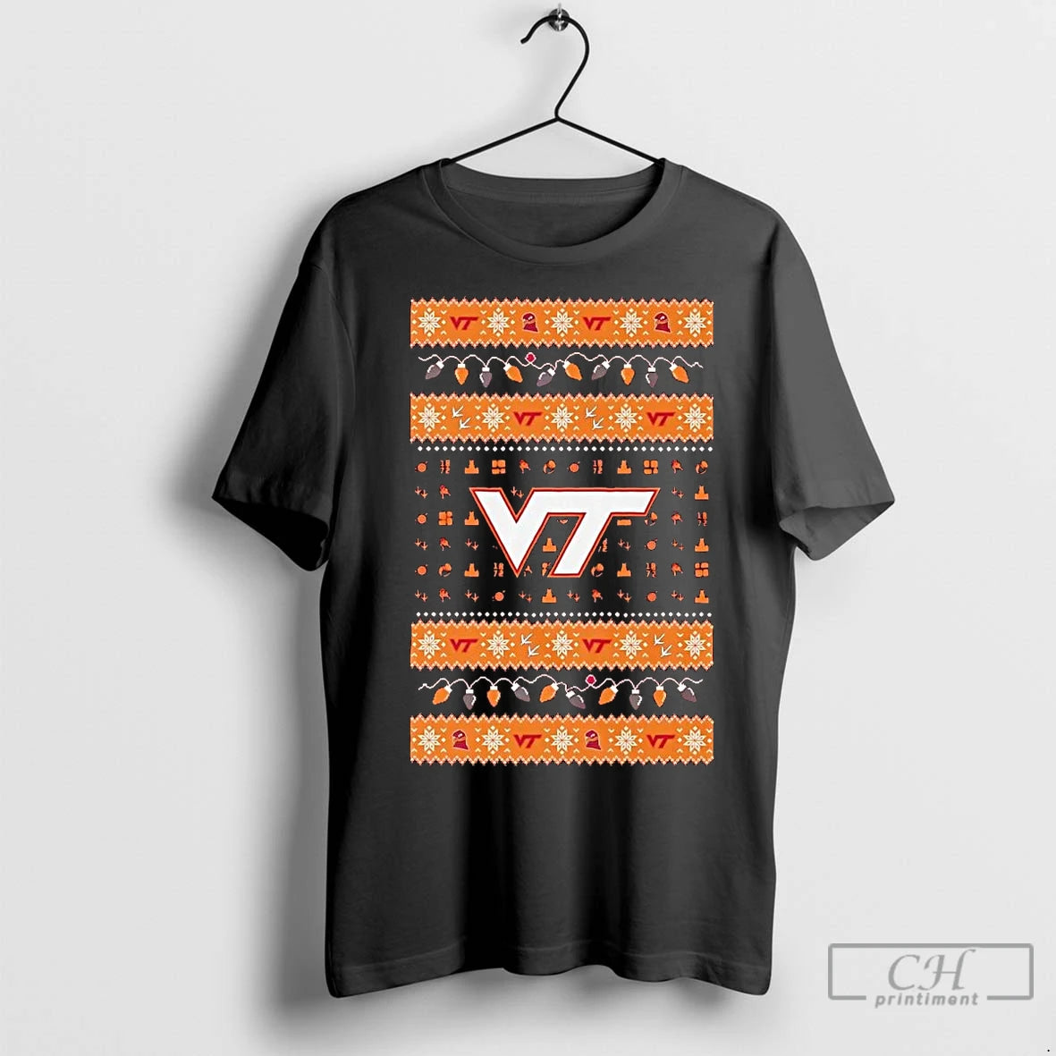 Premium Virginia Tech Hokies Ugly Christmas Light T-Shirts, Hoodie, Sweatshirt | InkNestWear.com