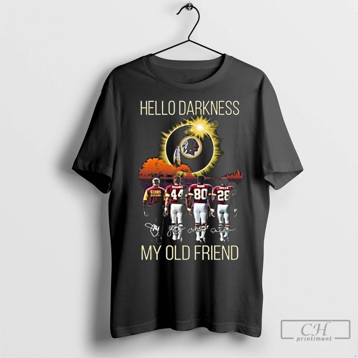 Premium Washington Commanders Hello Darkness My Old Friend Players Signatures 2025 Long Sleve T-Shirts, Hoodie, Sweatshirt