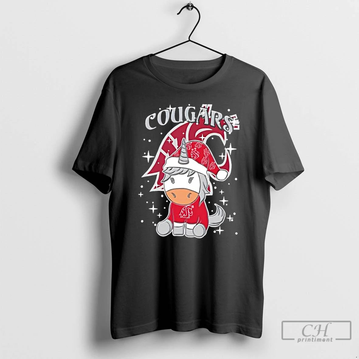 Premium Washington State Cougars Football X Unicorn Merry Christmas T Shirts Hoodie, Sweatshirt | InkNestWear.com