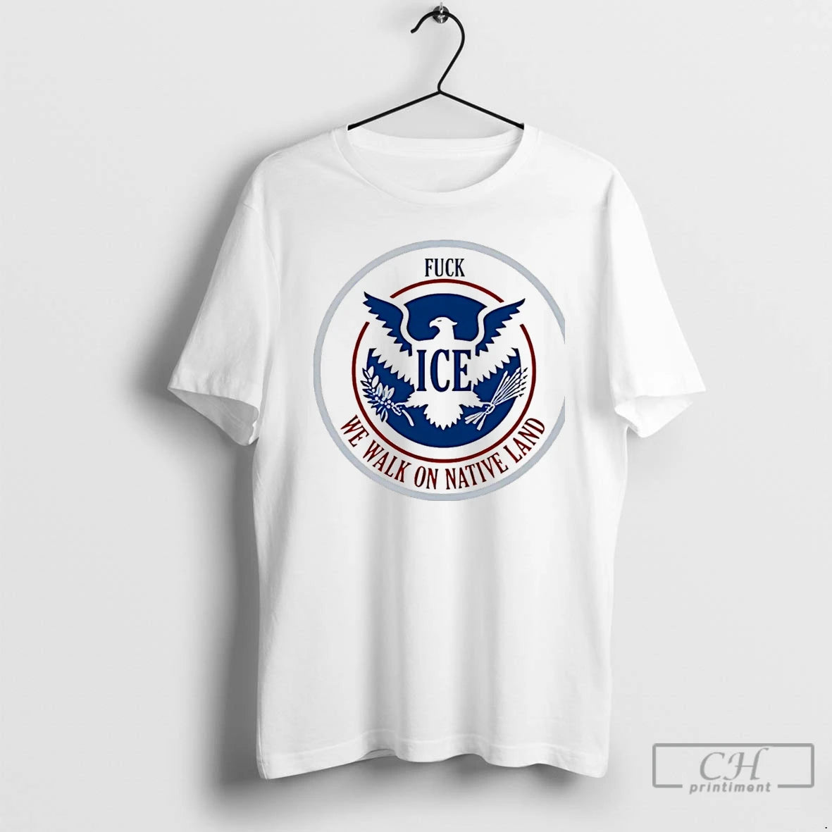 Premium We Walk On Native Land Fck Ice Christmas T Shirts Hoodie, Sweatshirt | InkNestWear.com