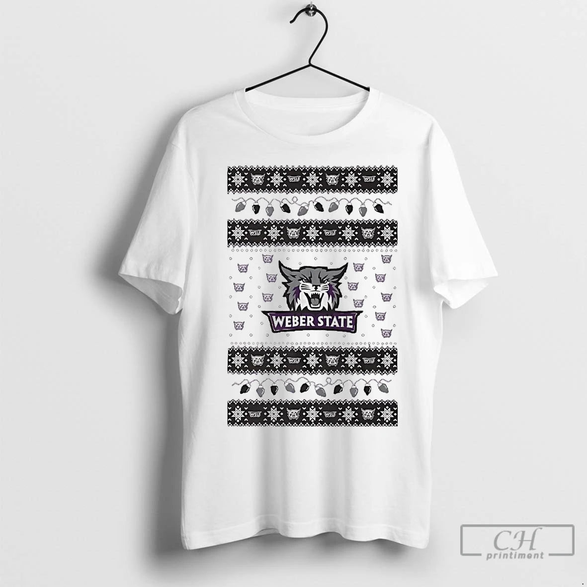 Premium Weber State Wildcats Ugly Christmas Light T-Shirts, Hoodie, Sweatshirt | InkNestWear.com