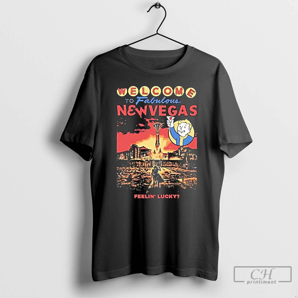 Premium Welcome To Fabulous New Vegas Feelin Lucky Graphic T Shirts Hoodie, Sweatshirt | InkNestWear.com