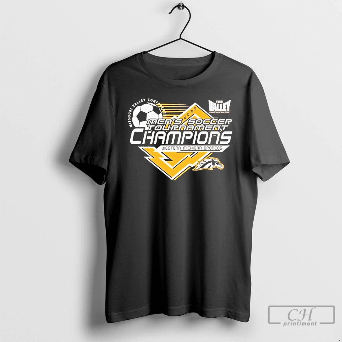 Premium Western Michigan Broncos Missouri Valley Mens Soccer Tournament Champions 2025 T-Shirts, Hoodie, Sweatshirt