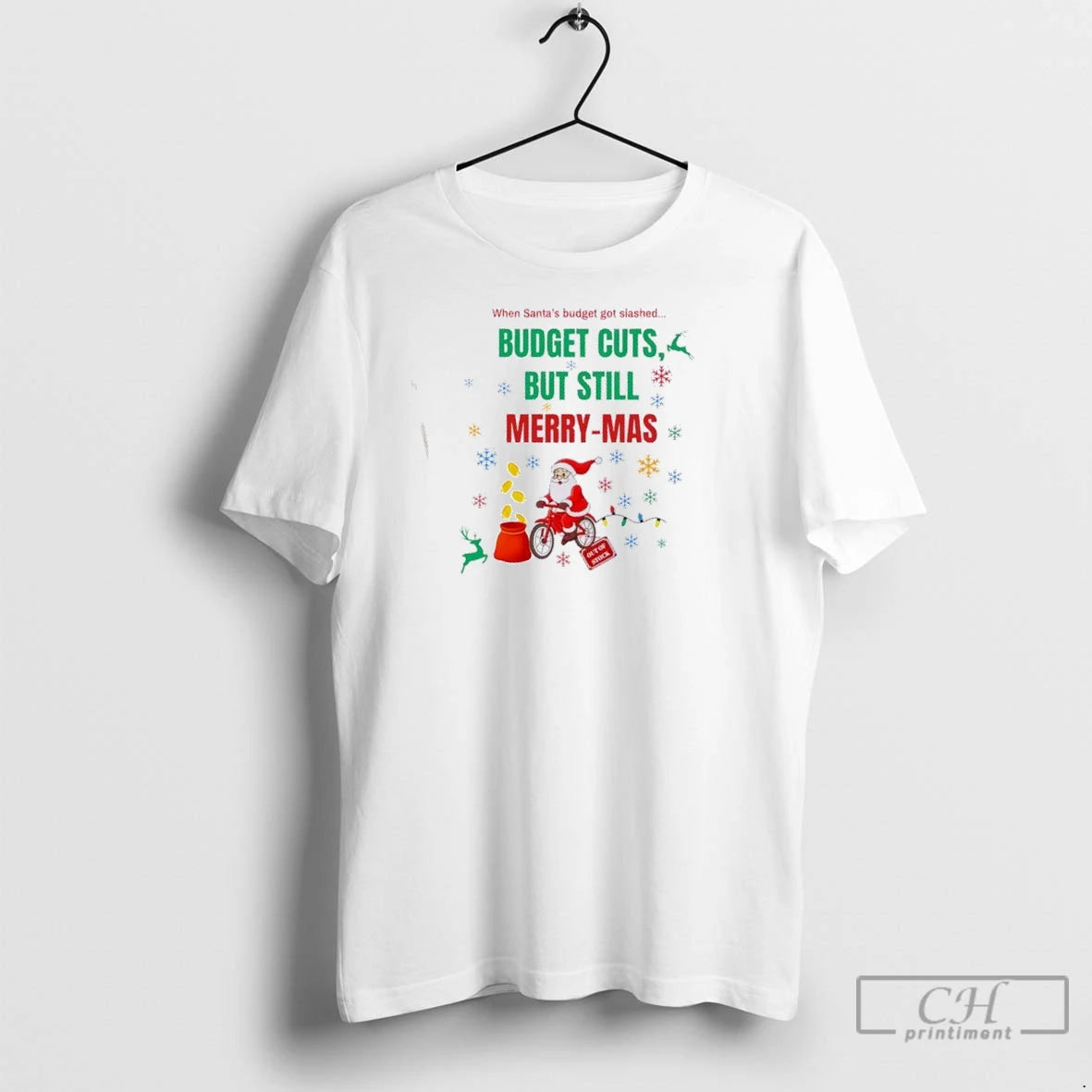 Premium When Santas Budget Slashed Budget Cuts But Still Merry Mas T-Shirts, Hoodie, Sweatshirt | InkNestWear.com