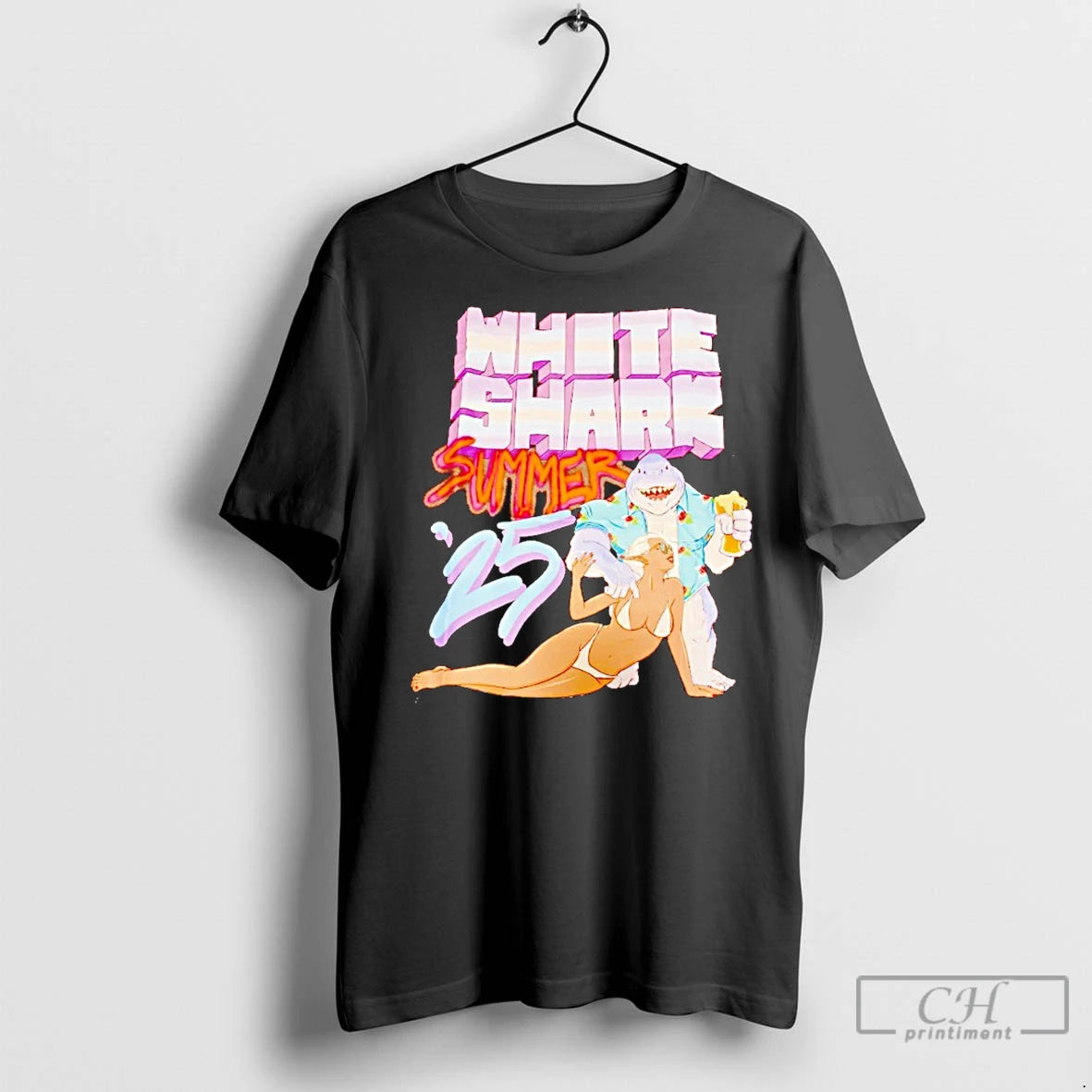 Premium White Shark Summer 2025 T-Shirts, Hoodie, Sweatshirt | InkNestWear.com