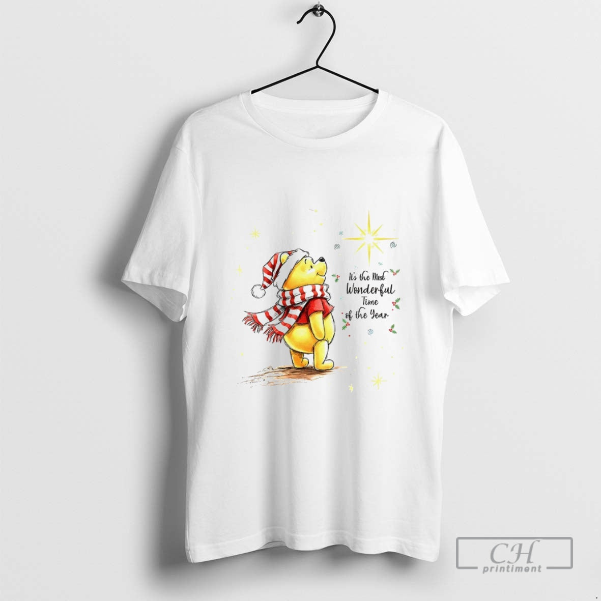 Premium Winnie The Pooh Its The Most Wonderful Time Of The Year Merry Christmas T-Shirts, Hoodie, Sweatshirt