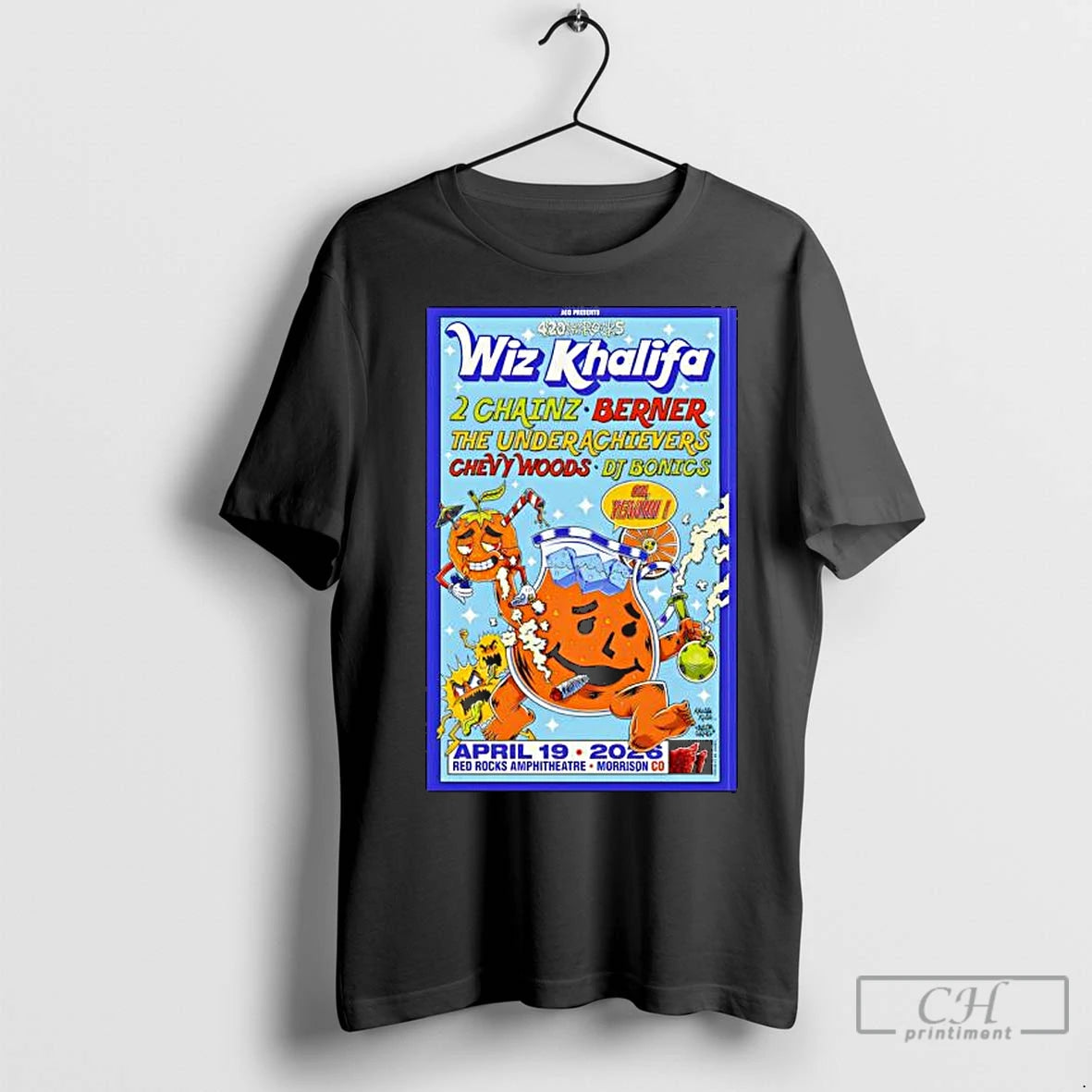 Premium Wiz Khalifa April 19 2026 Red Rocks Park And Amphitheatre Monrrison Co T-Shirts, Hoodie, Sweatshirt | InkNestWear.com