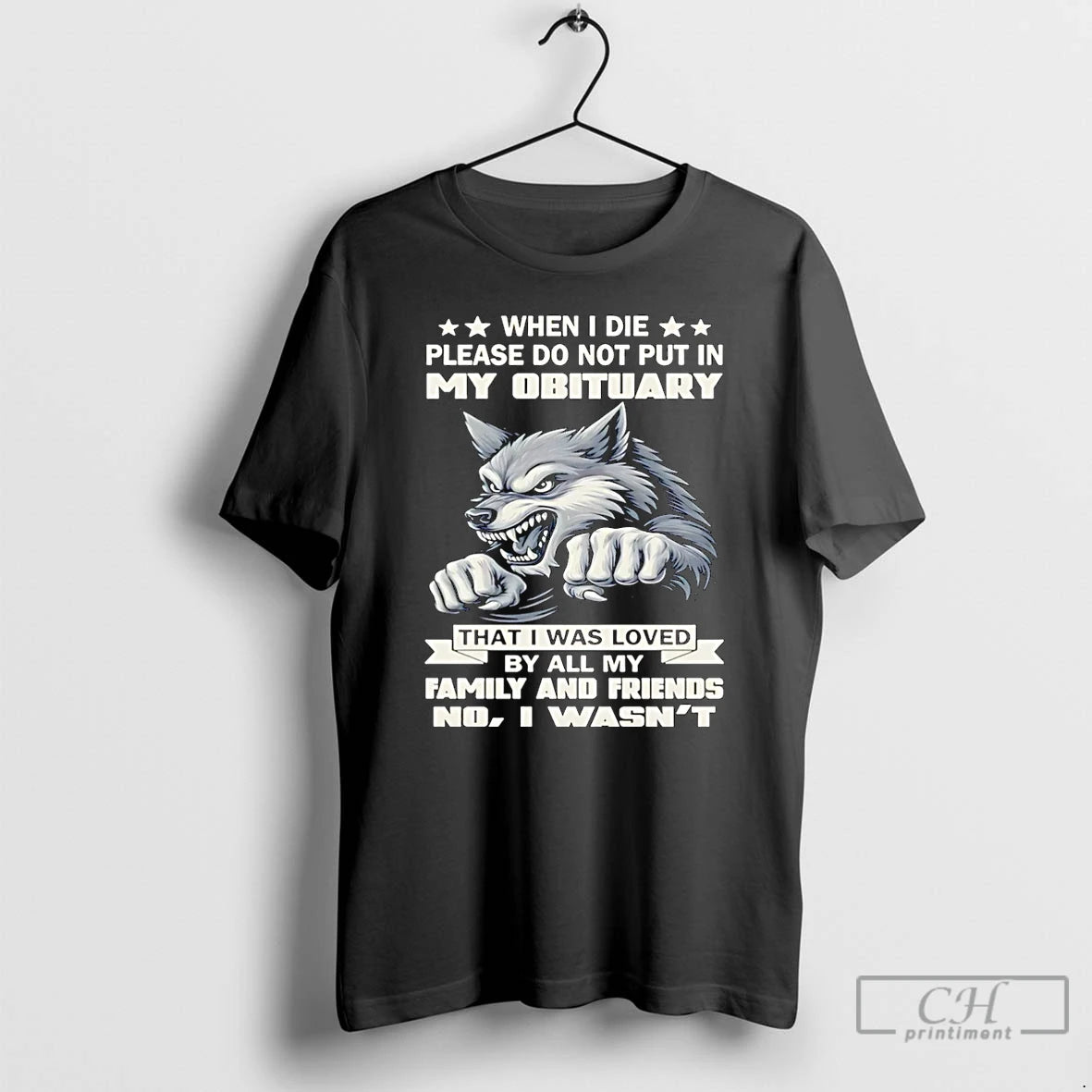 Premium Wolf When I Die Please Do Not Put In My Obituary Christmas T Shirts Hoodie, Sweatshirt | InkNestWear.com