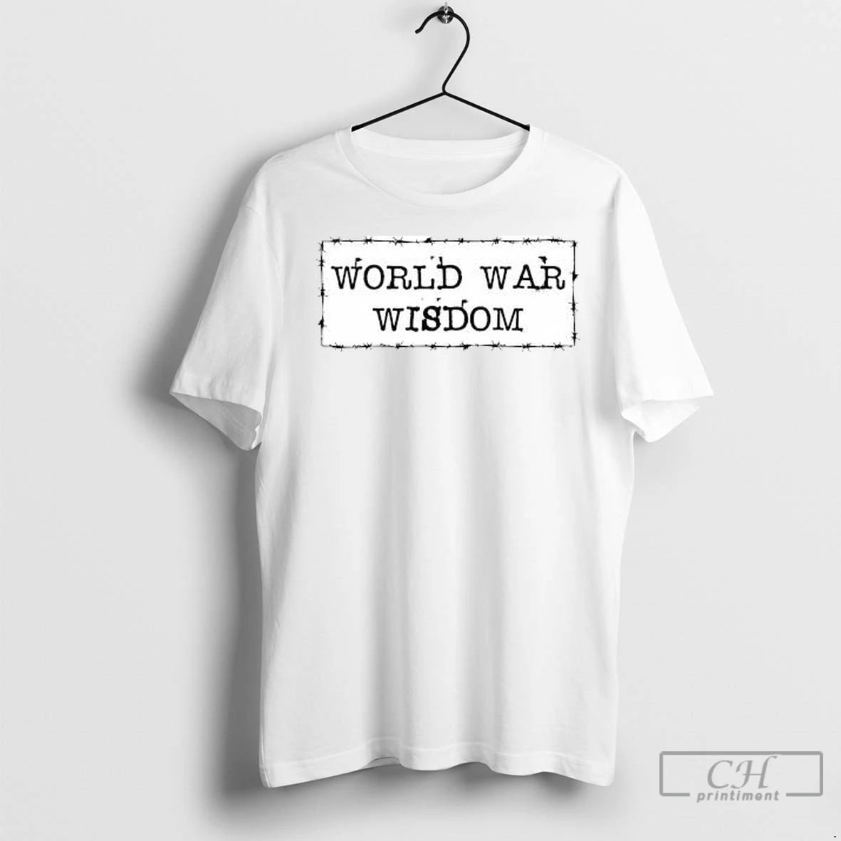 Premium World War Wisdom Barbed Wire Logo Circle White T-Shirts, Hoodie, Sweatshirt | InkNestWear.com