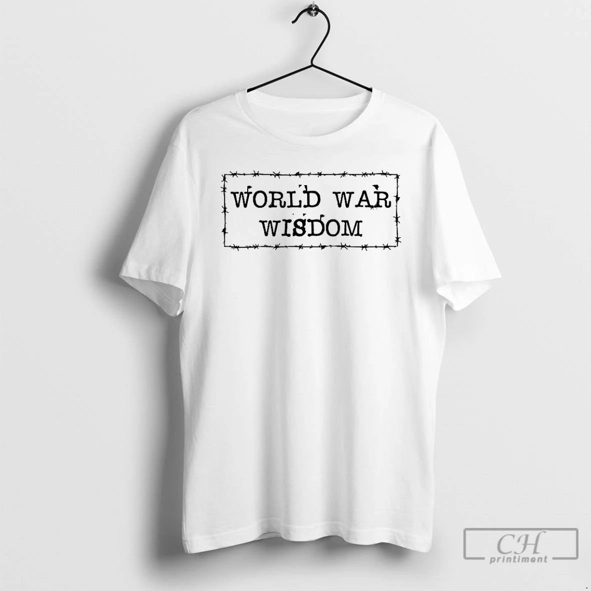 Premium World War Wisdom Barbed Wire Frame Logo T Shirts Hoodie, Sweatshirt | InkNestWear.com