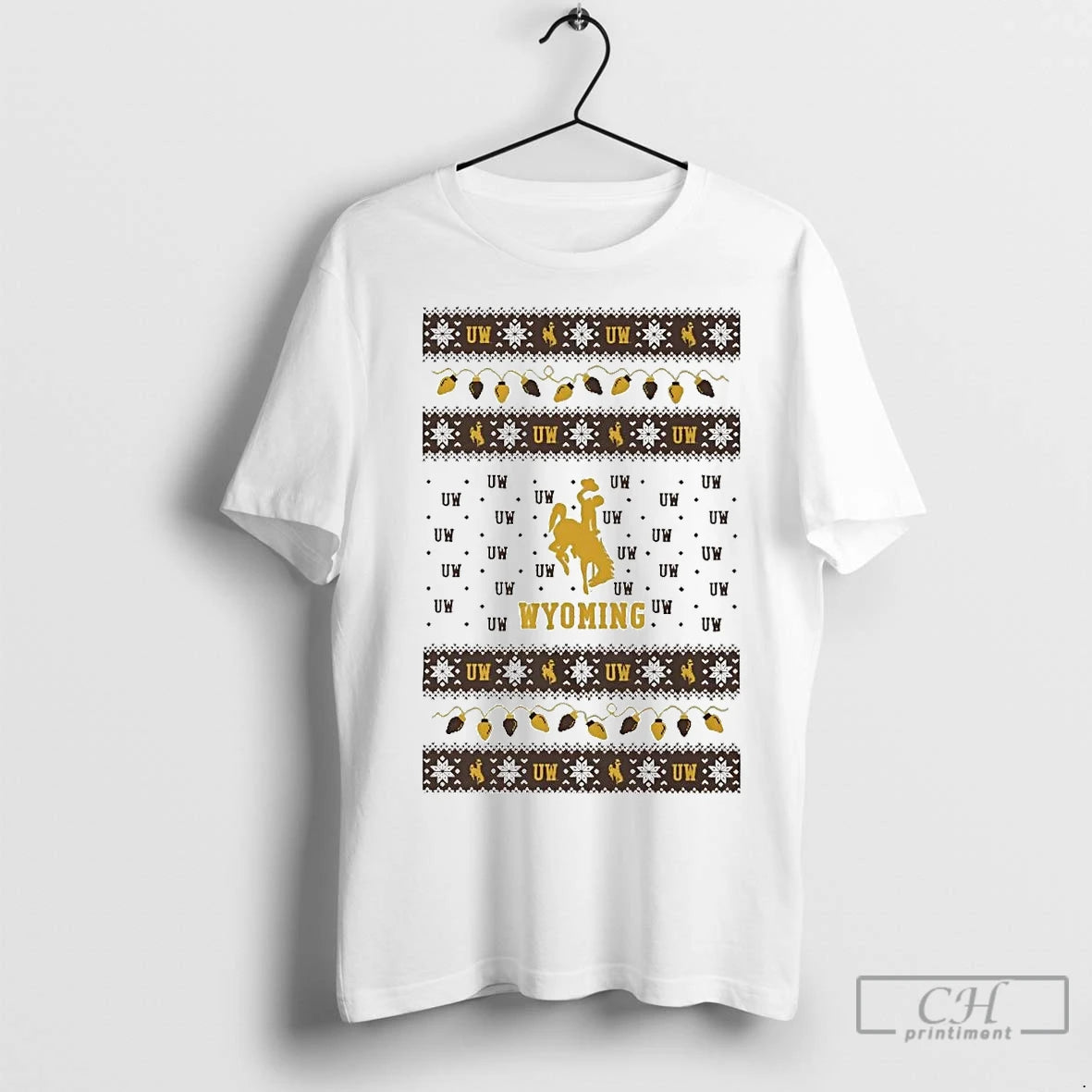 Premium Wyoming Cowboys Ugly Christmas Light T-Shirts, Hoodie, Sweatshirt | InkNestWear.com