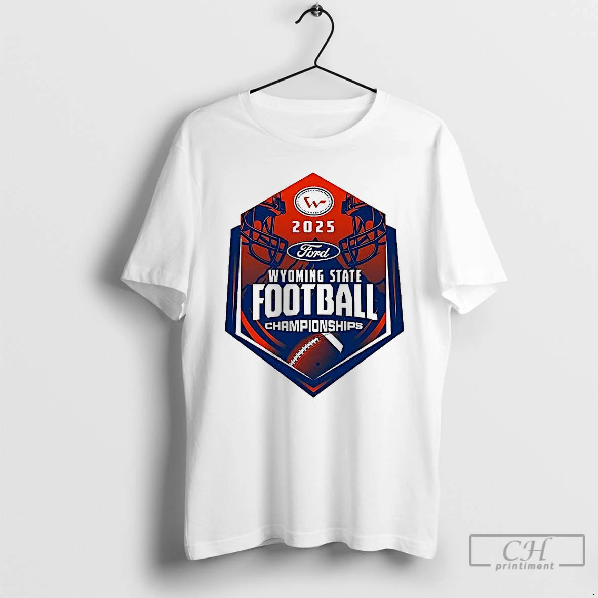 Premium Wyoming State Football Activities Association 2025 Championship Logo T Shirts Hoodie, Sweatshirt | InkNestWear.com