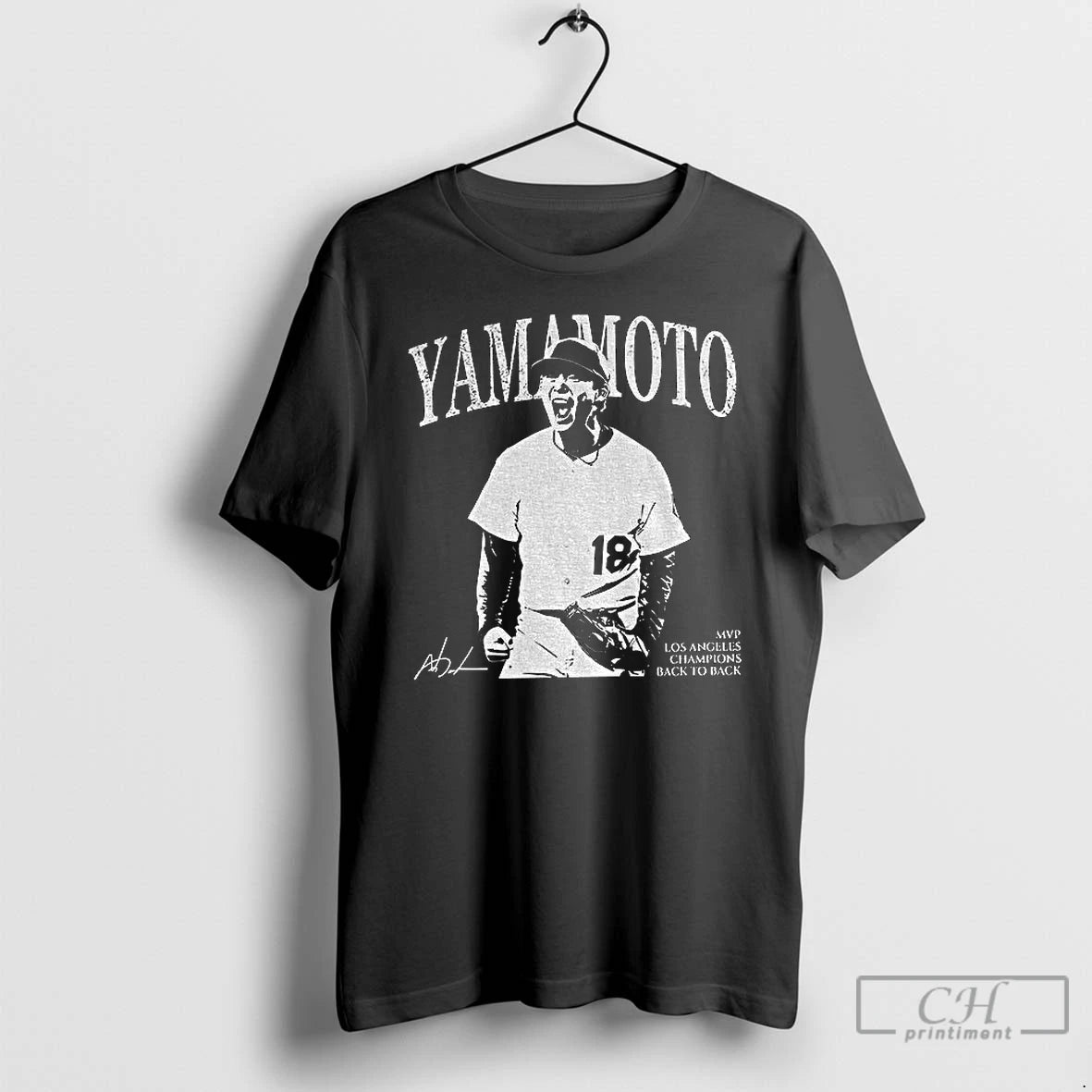 Premium Yamamoto Mvp Los Angeles Baseball Signature Vintage T Shirts Hoodie, Sweatshirt | InkNestWear.com