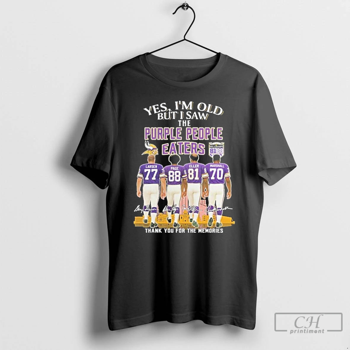 Premium Yes Im Old But I Saw Minnesota Vikings The Purple People Eaters Signatures T-Shirts, Hoodie, Sweatshirt