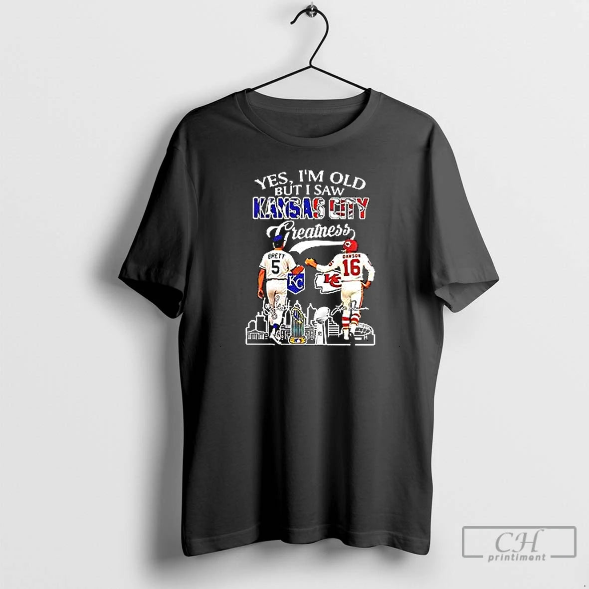 Premium Yes Im Old But I Saw Kansas City Greatness George Brett And Len Dawson T-Shirts, Hoodie, Sweatshirt | InkNestWear.com