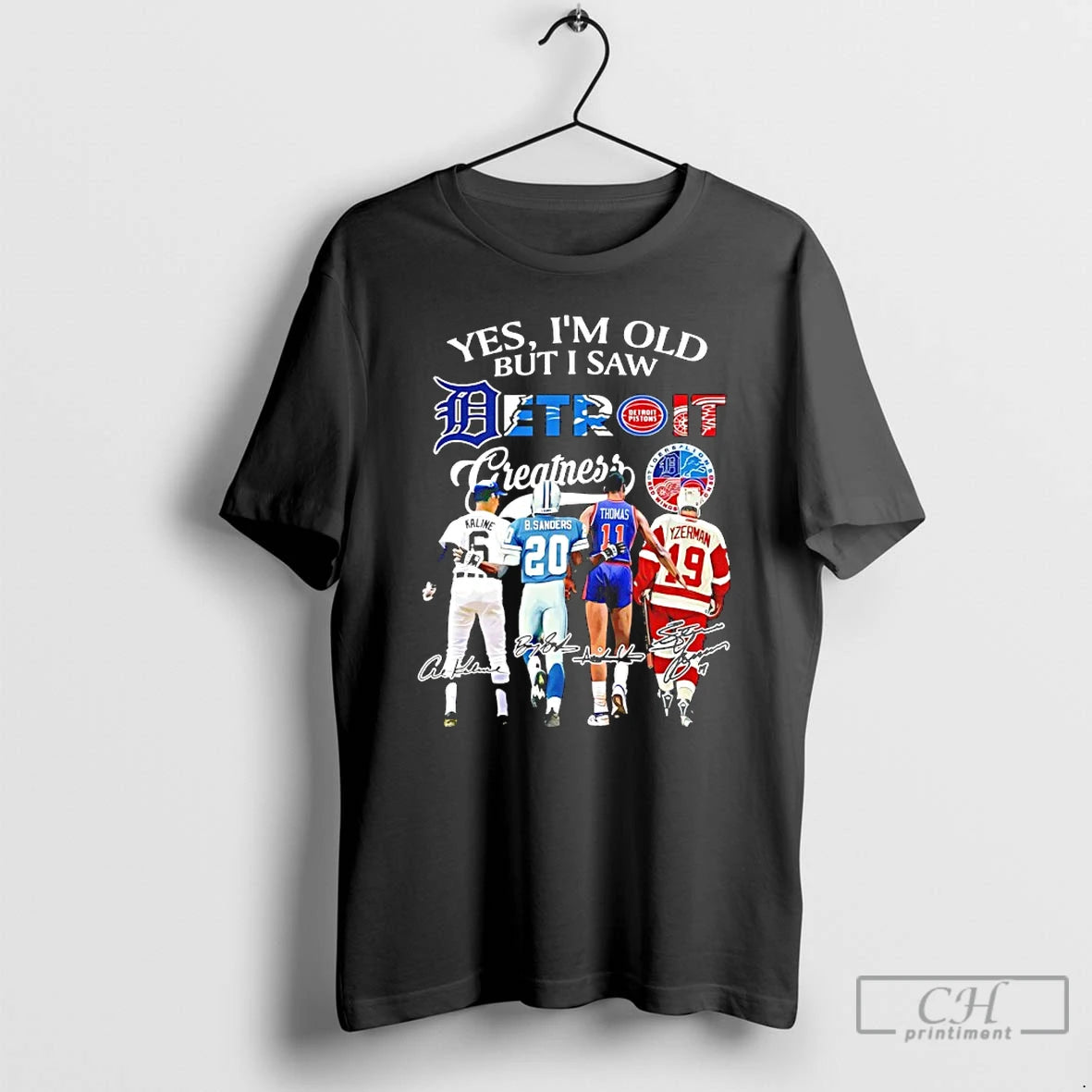Premium Yes Im Old But I Saw Detroit Sports City Greatness Signatures T Shirts Hoodie, Sweatshirt | InkNestWear.com
