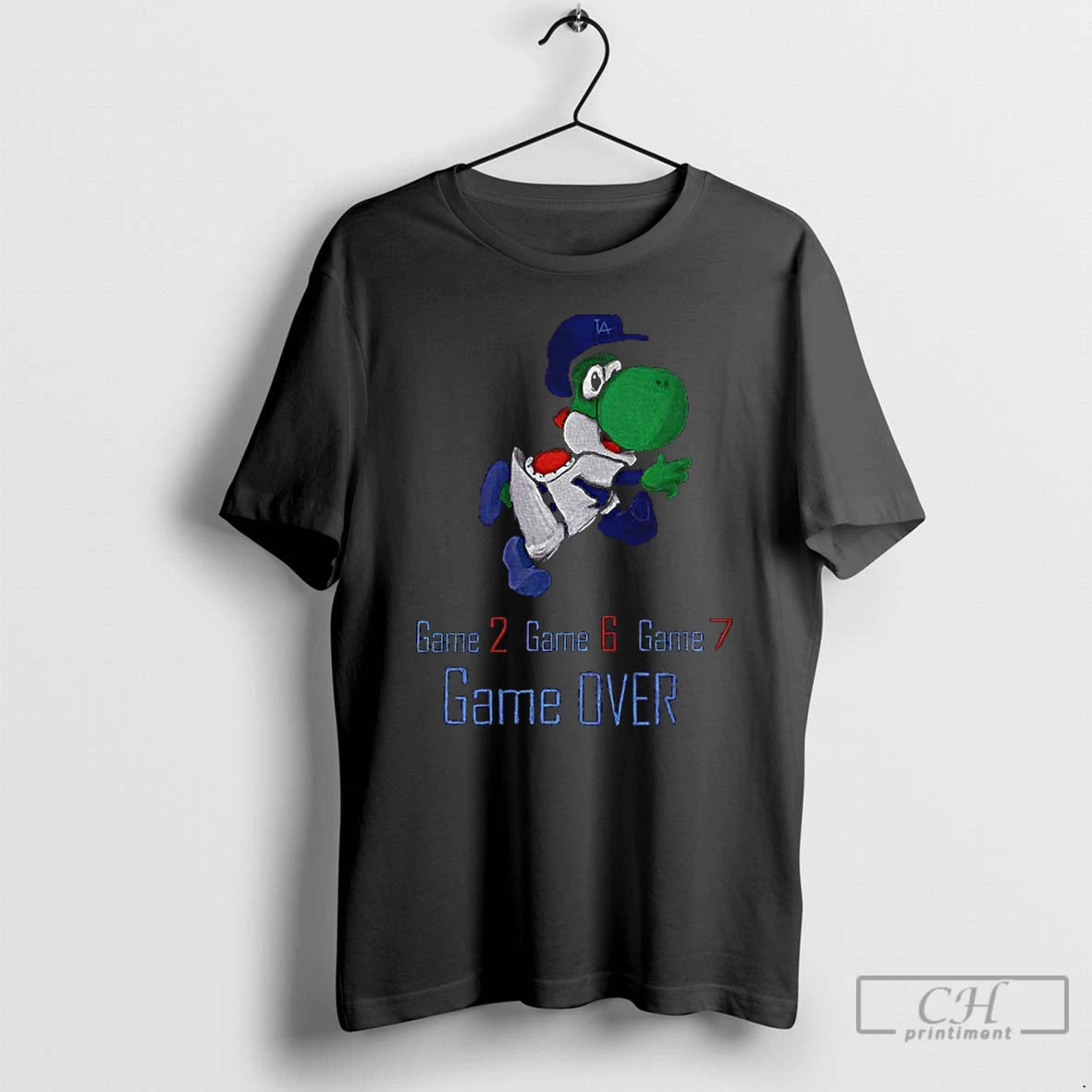 Premium Yoshi Game Over Game 2 Game 6 Game 7 Los Angeles Dodgers Mlb Baseball T-Shirts, Hoodie, Sweatshirt | InkNestWear.com