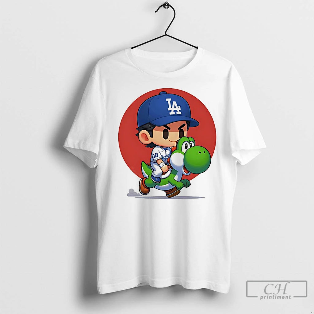 Premium Yoshi Yoshinobu Yamamoto Dinosaurs Los Angeles Dodgers Cartoon T-Shirts, Hoodie, Sweatshirt | InkNestWear.com
