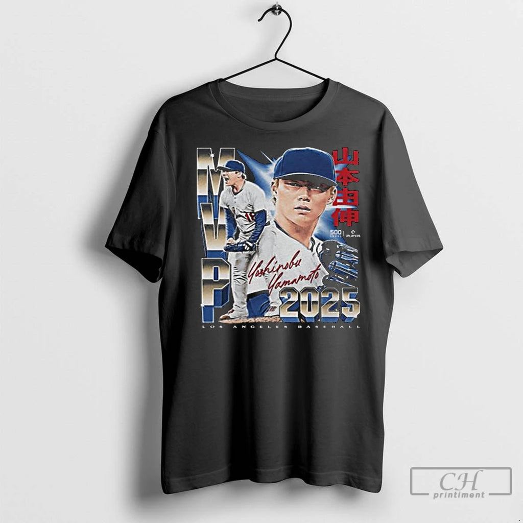 Premium Yoshinobu Yamamoto Los Angeles D 2025 Champs Mvp Long Sleve T-Shirts, Hoodie, Sweatshirt | InkNestWear.com