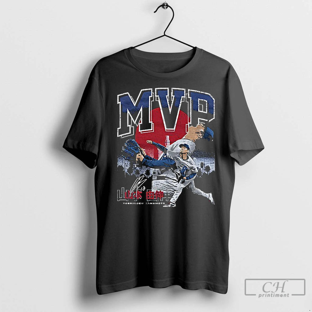 Premium Yoshinobu Yamamoto Los Angeles Dodgers 2025 Championship Mvp Japan Signature T-Shirts, Hoodie, Sweatshirt