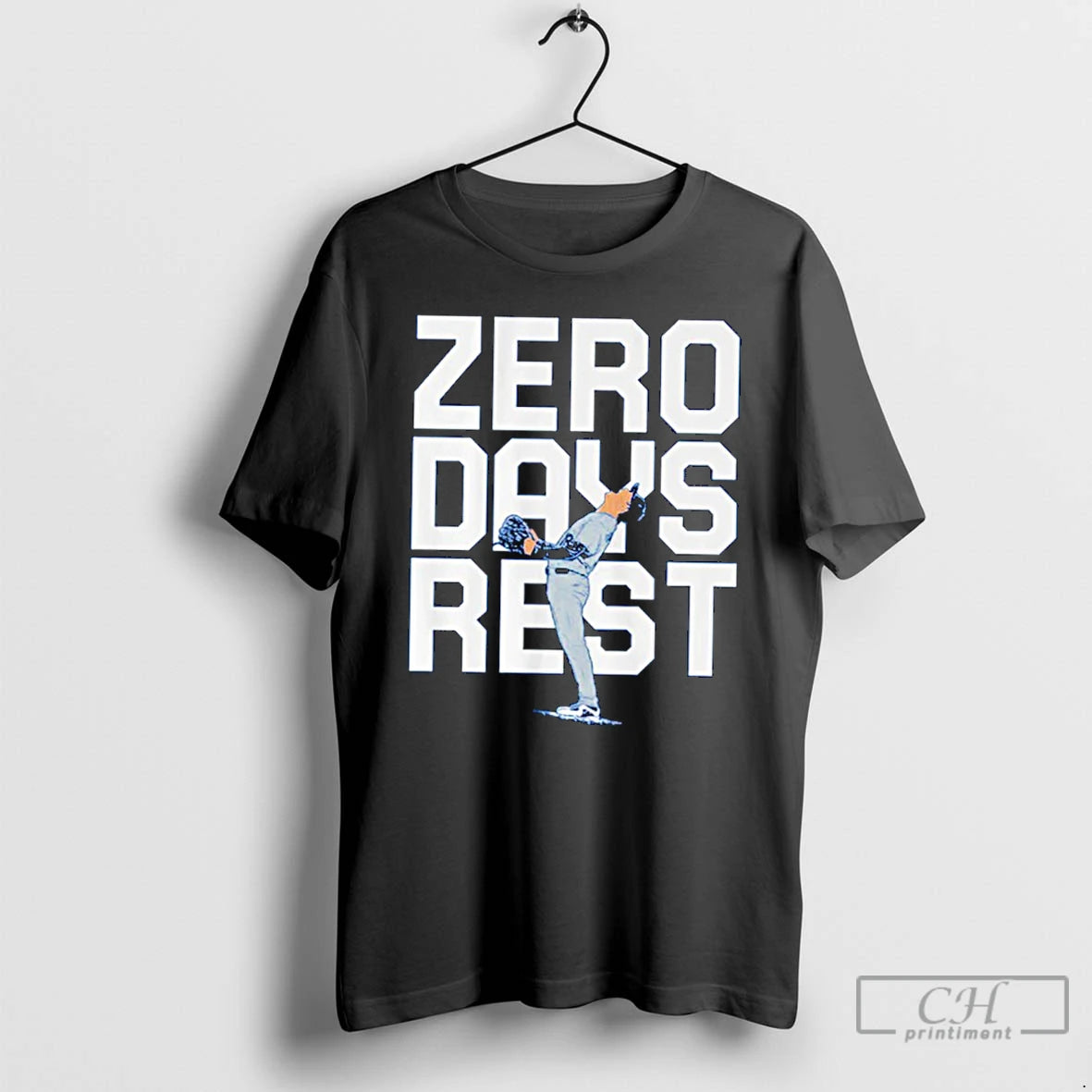 Premium Yoshinobu Yamamoto Mlb Dodgers Zero Days Rest T Shirts Hoodie, Sweatshirt | InkNestWear.com