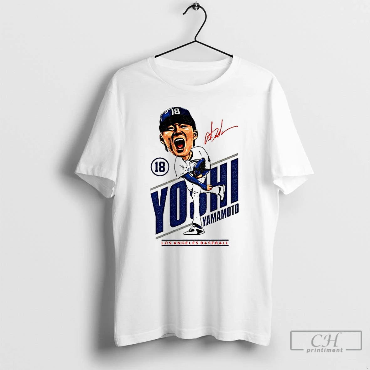 Premium Yoshinobu Yamamoto Mvp Big Head Signature Los Angeles Dodgers Mlb 2025 World Series T-Shirts, Hoodie, Sweatshirt