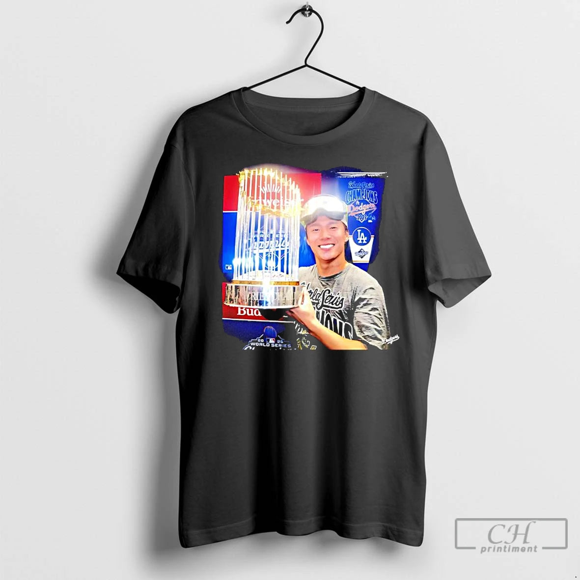 Premium Yoshinobu Yamamoto With Trophy World Series Win 2025 T-Shirts, Hoodie, Sweatshirt | InkNestWear.com