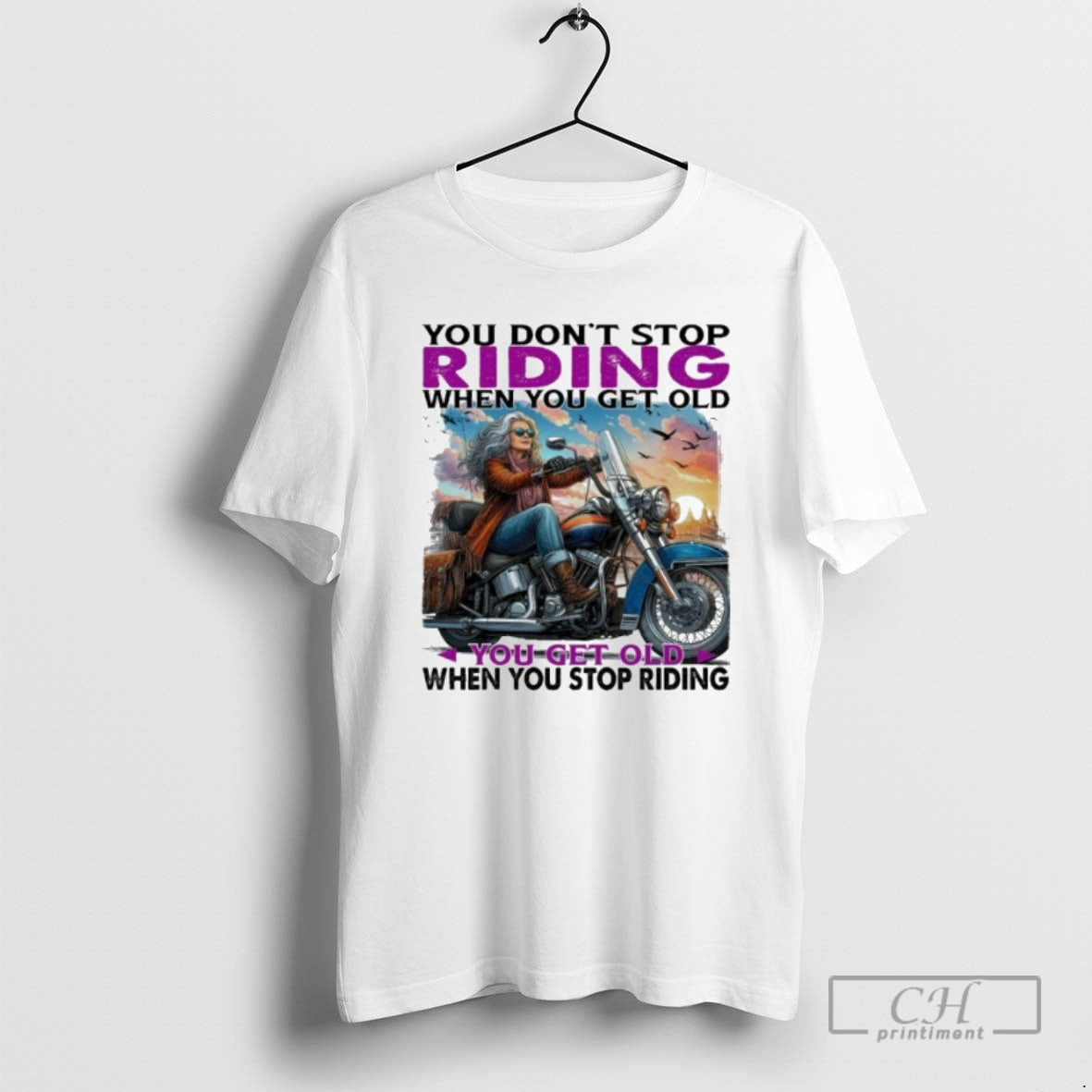 Premium You Dont Stop Riding When You Get Old You Get Old When You Stop T-Shirts, Hoodie, Sweatshirt | InkNestWear.com