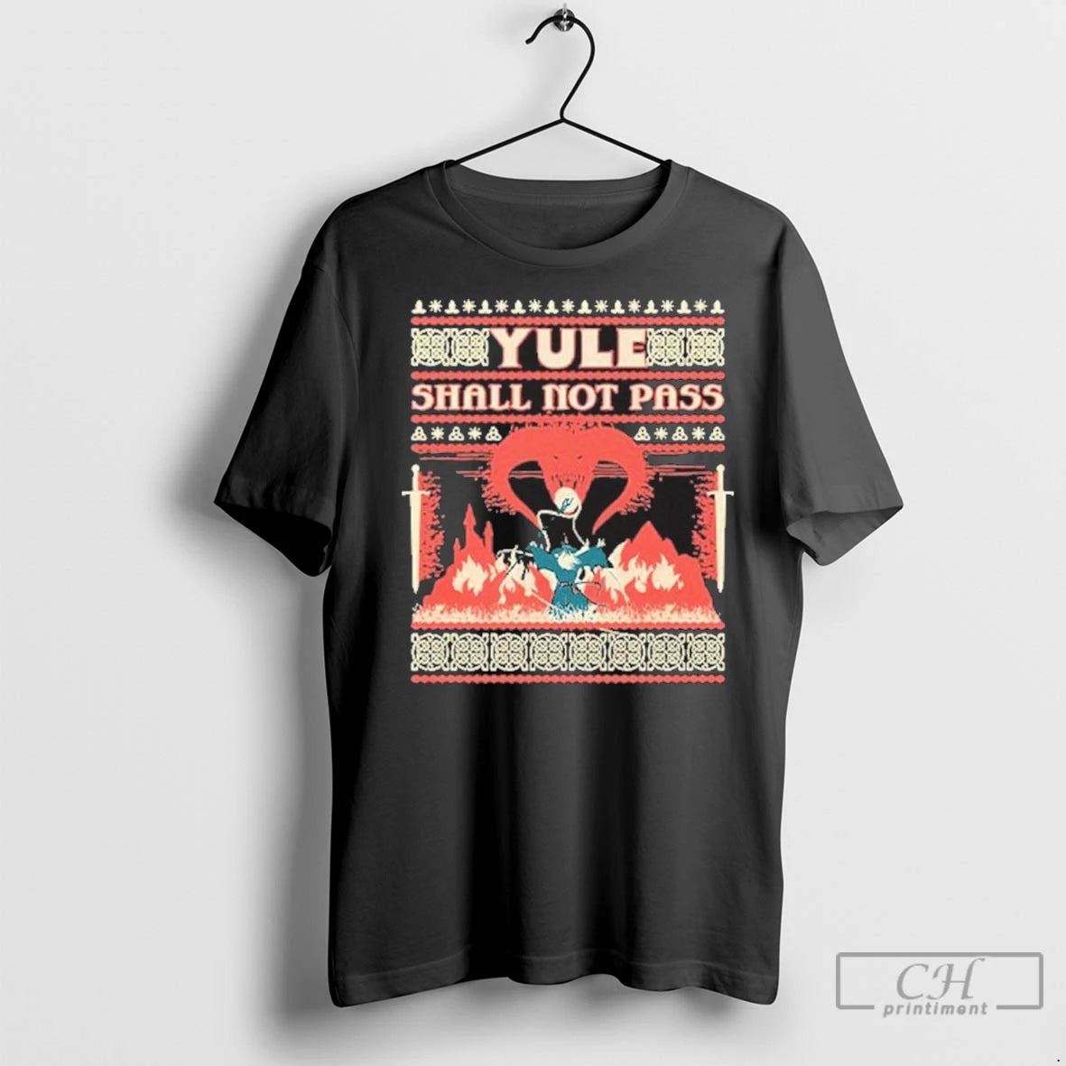 Premium Yule Shall Not Pass Christmas T-Shirts, Hoodie, Sweatshirt | InkNestWear.com