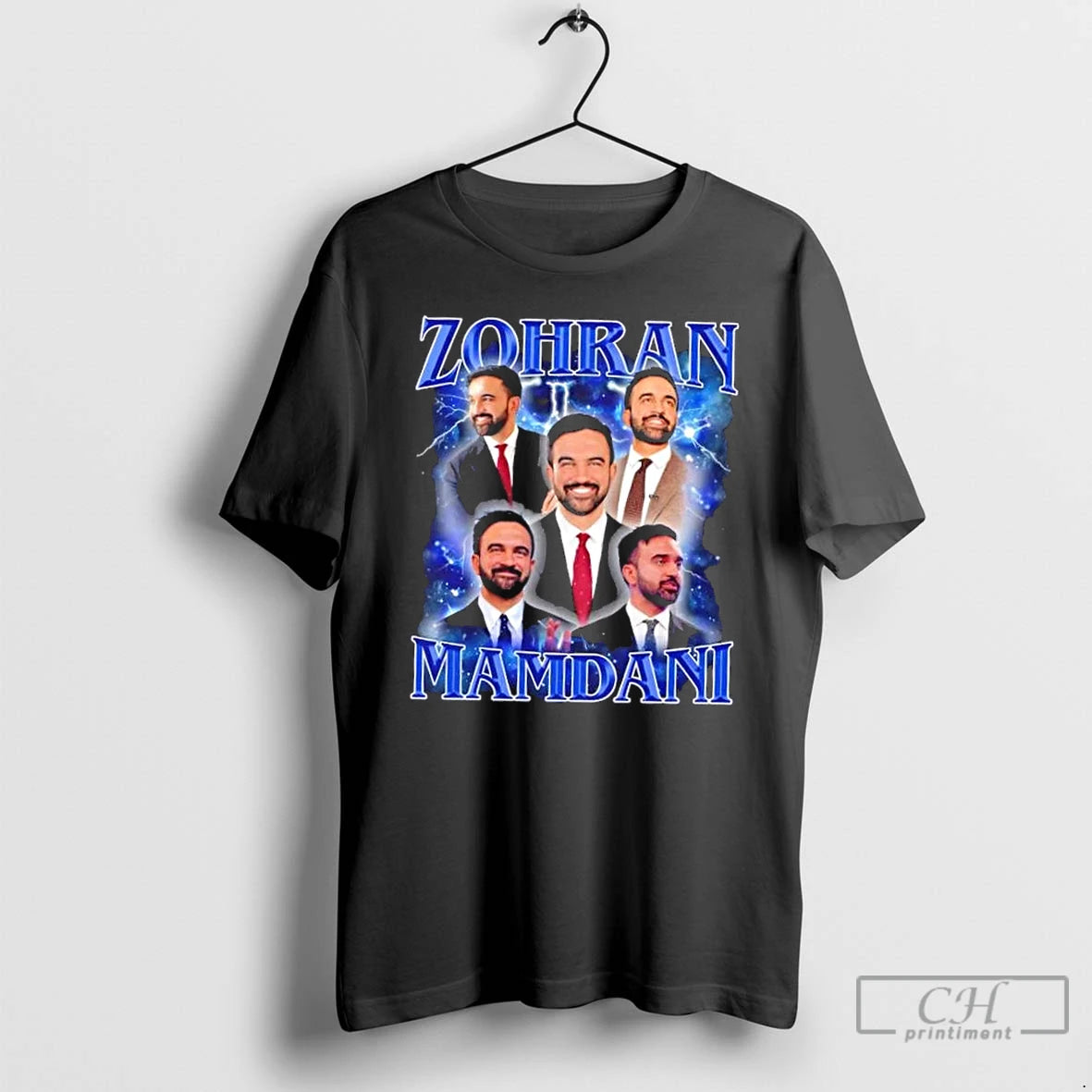 Premium Zohran Mamdani Lightning Graphic T Shirts Hoodie, Sweatshirt | InkNestWear.com