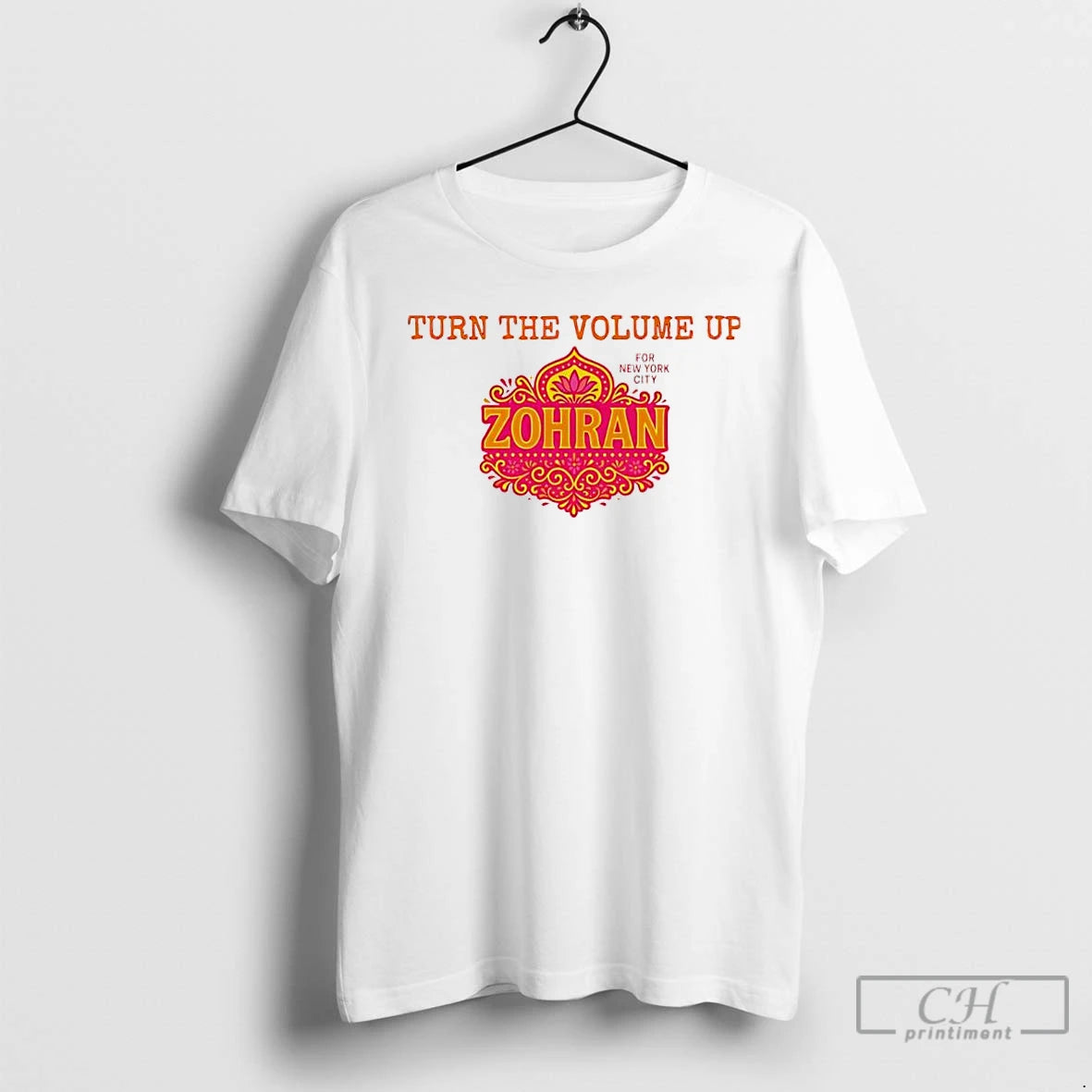 Premium Zohran Mamdani Turn The Volume Up 2025 T Shirts Hoodie, Sweatshirt | InkNestWear.com