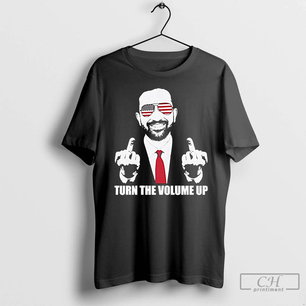 Premium Zohran Mamdani Middle Finger Turn The Volume Up T Shirts Hoodie, Sweatshirt | InkNestWear.com